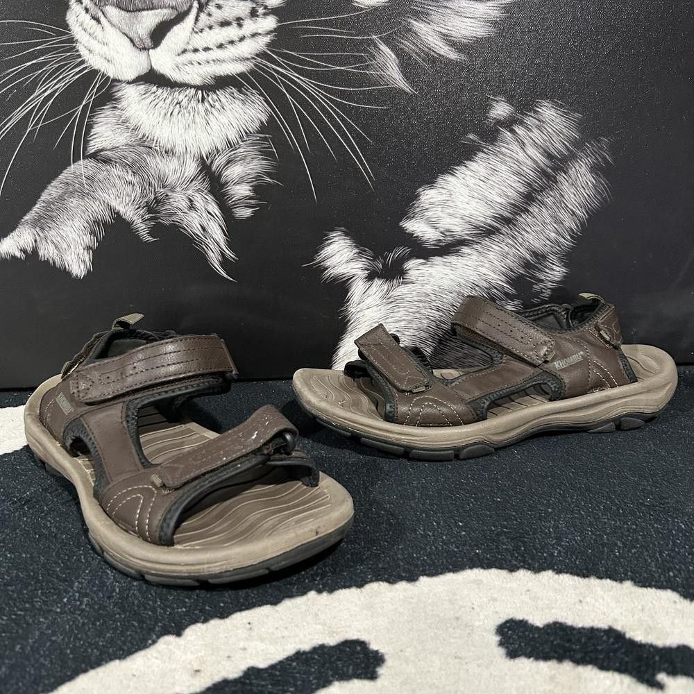 Khombu Windsor 1693270 Slingback Sandal Men's 9M Brown Leather Cushioned Sports